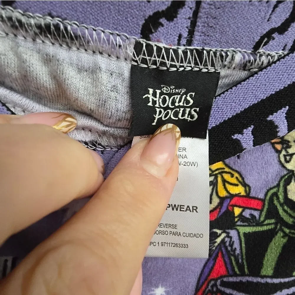 Disney Hocus Pocus Womens Halloween Sleep Pant With Pockets Purple, 2XL, 3XL